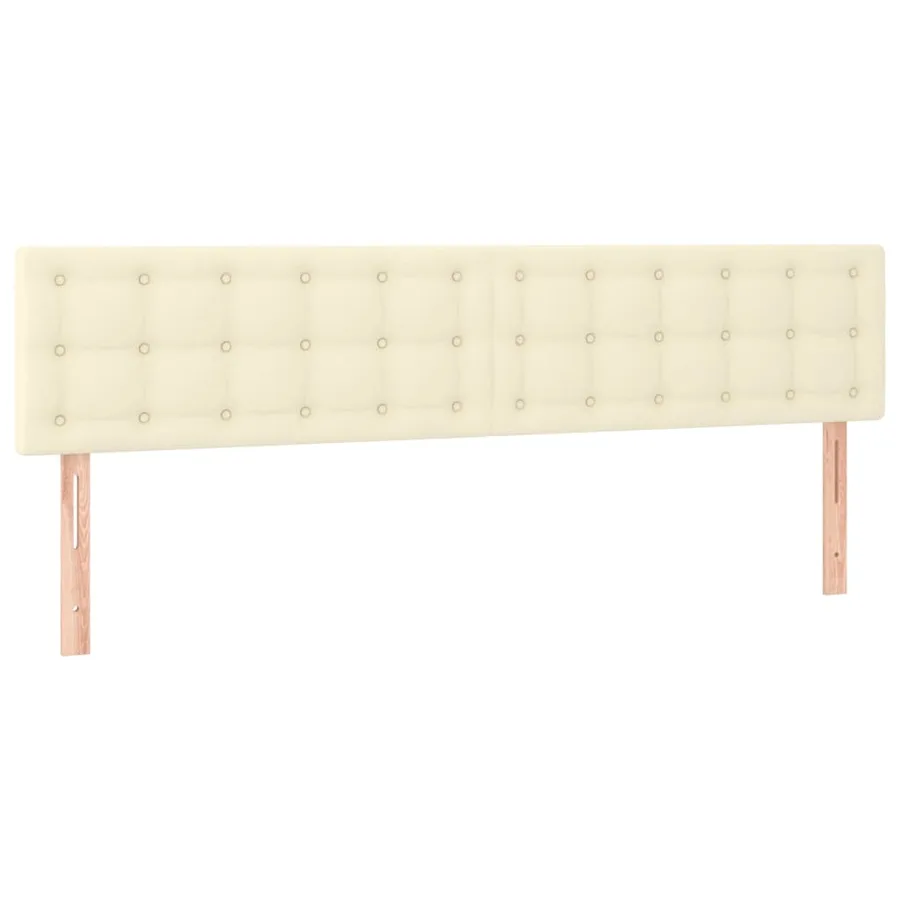 Sommier à lattes de lit avec matelas et LED Crème 180x200 cm - 7