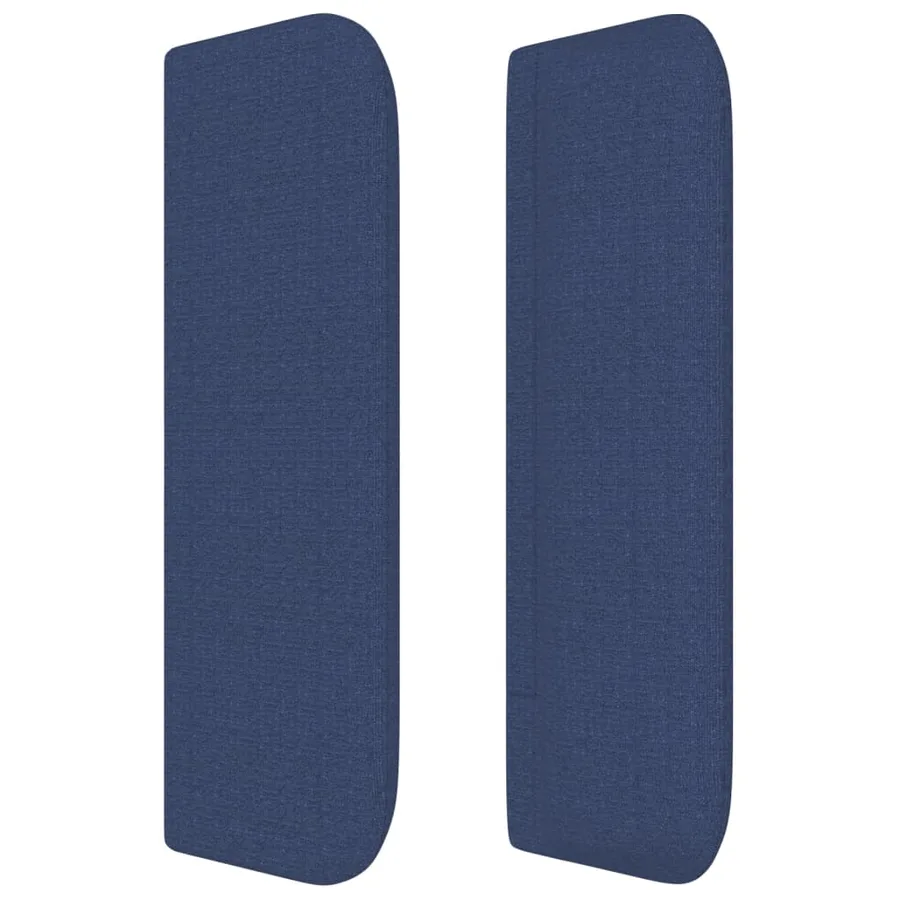 Tête de lit avec oreilles Bleu 93x16x78/88 cm Tissu - 4