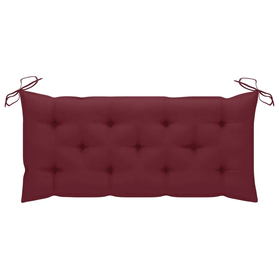 Banc de jardin pliable avec coussin 118 cm Bambou - 7