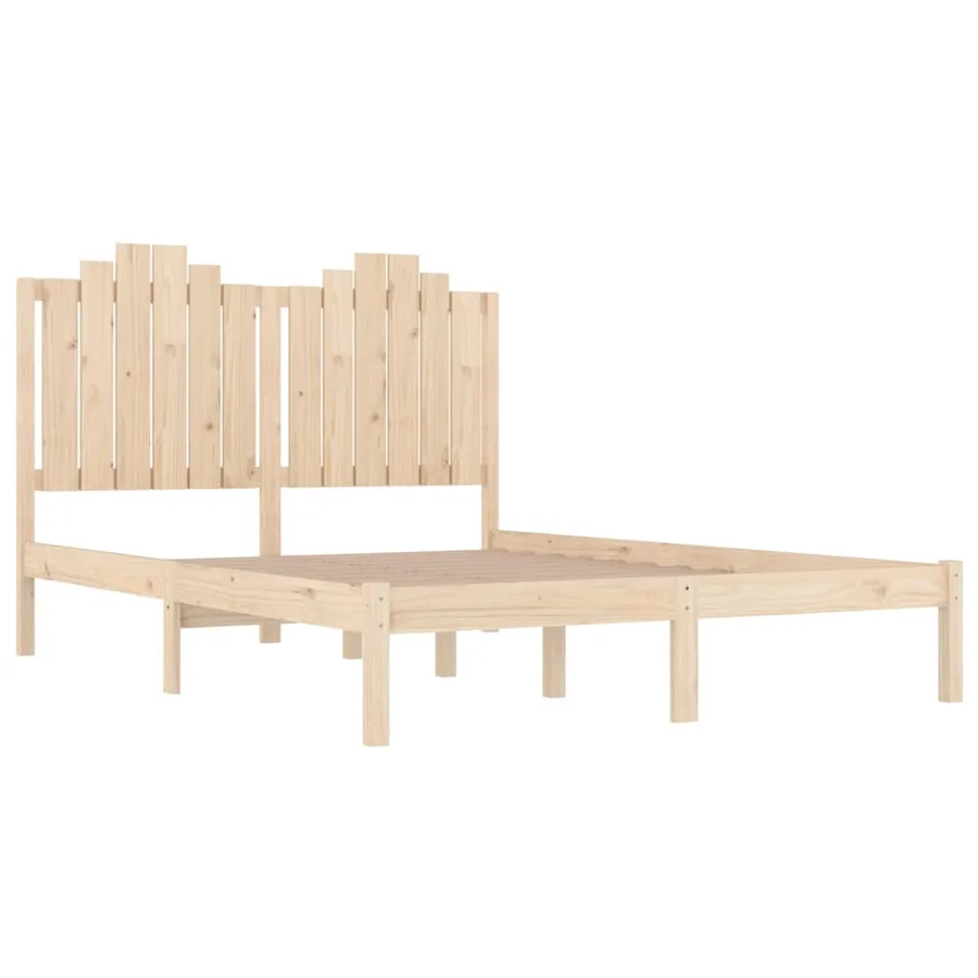 Cadre de lit Bois de pin massif 140x200 cm - 4