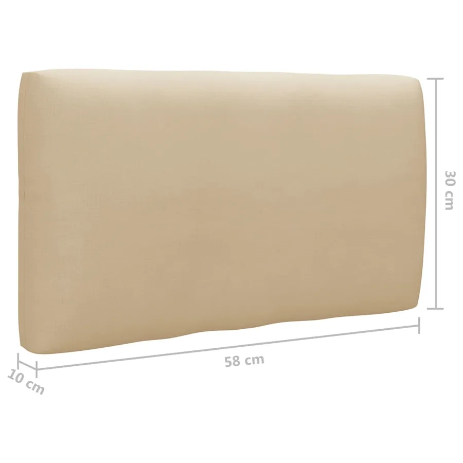 Salon de jardin palette 4pcs avec coussins Bois de pin imprégné - 11