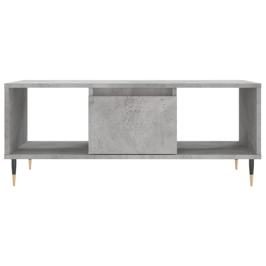 Table basse Gris béton 90x50x36,5 cm Bois d'ingénierie - 5