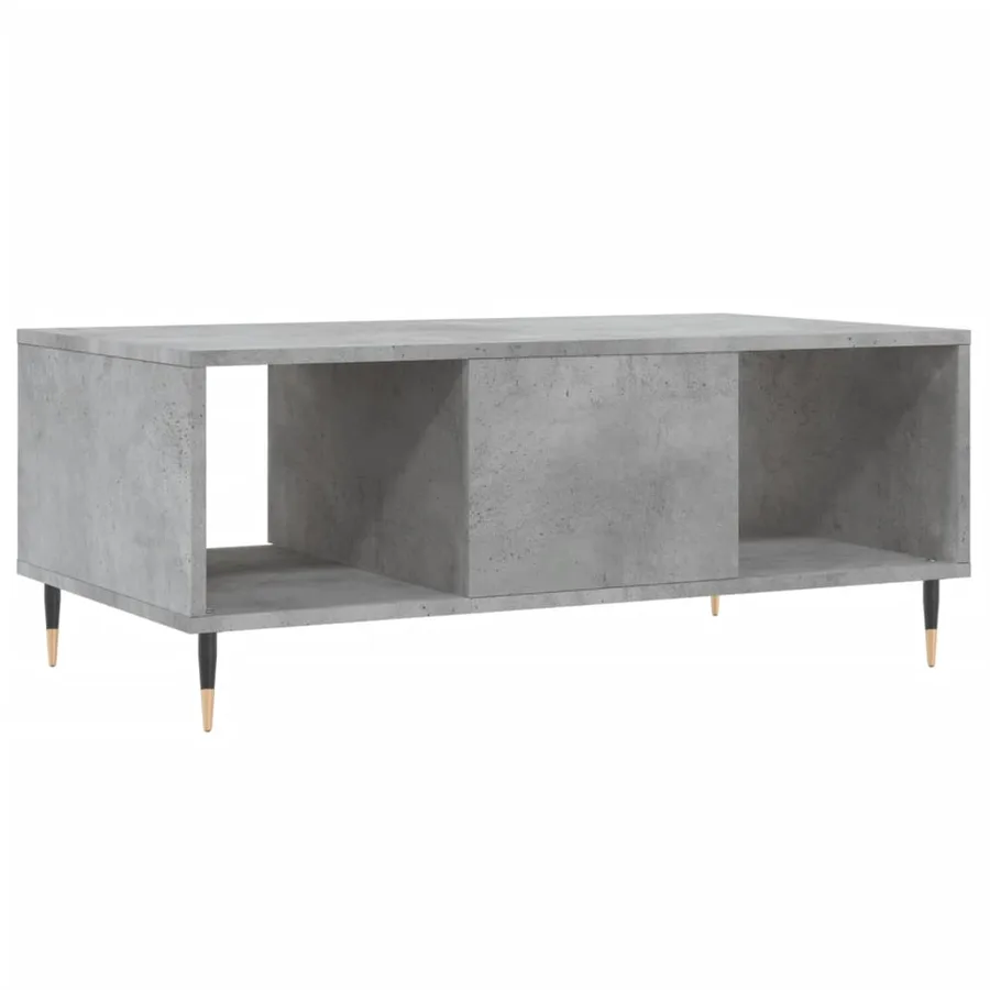 Table basse Gris béton 90x50x36,5 cm Bois d'ingénierie - 8