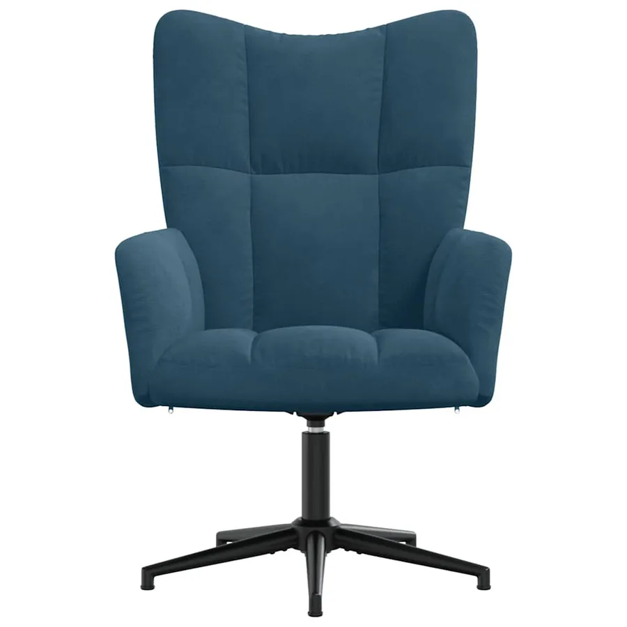 Chaise de relaxation Bleu Velours - 3