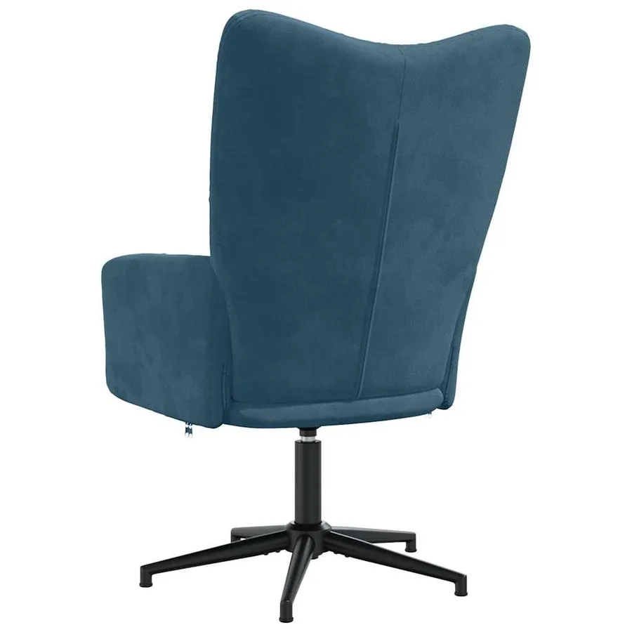 Chaise de relaxation Bleu Velours - 5