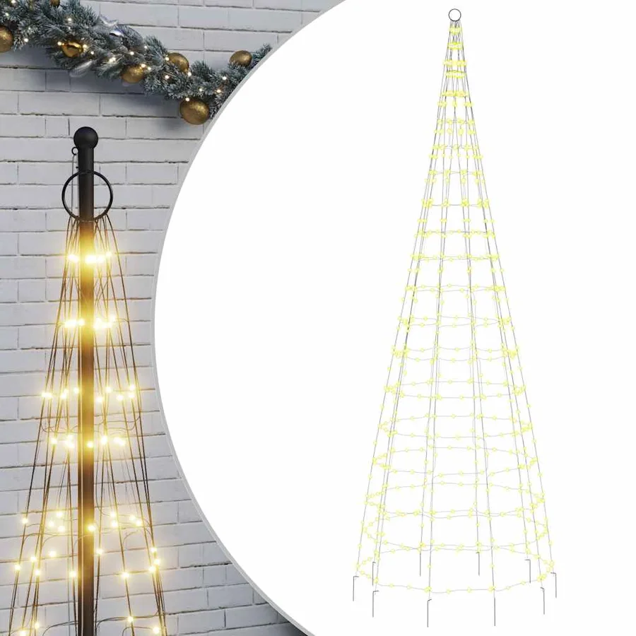 Sapin de Noël à LED 550 LED blanc 300 cm - 2