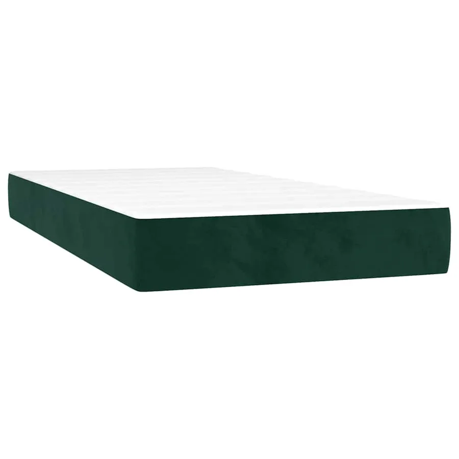Sommier à lattes de lit matelas LED Vert foncé 80x200cm Velours - 6