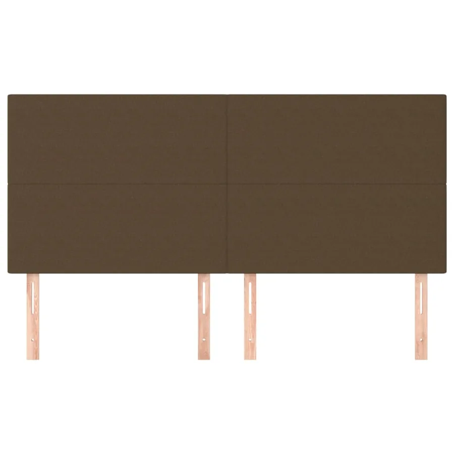 Tête de lit marron foncé 180 x 5 x 118/128 cm Tissu - 3