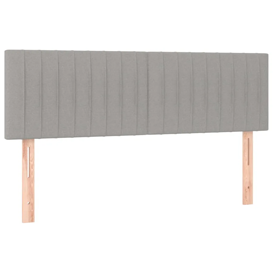 Sommier à lattes de lit avec matelas Gris clair 140x190cm Tissu - 6