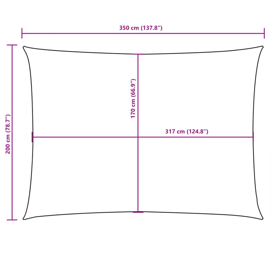 Voile de parasol tissu oxford rectangulaire 2x3,5 m vert foncé - 10