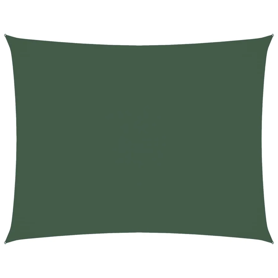Voile de parasol tissu oxford rectangulaire 2x3,5 m vert foncé - 2