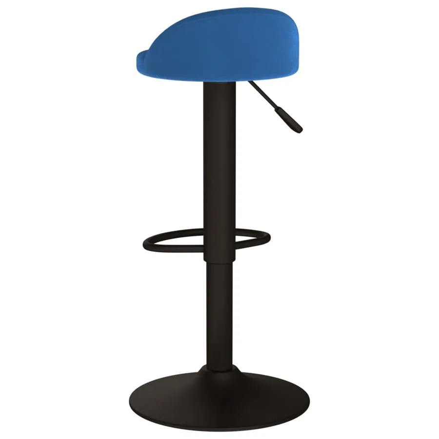 Tabourets de bar lot de 2 bleu velours - 6
