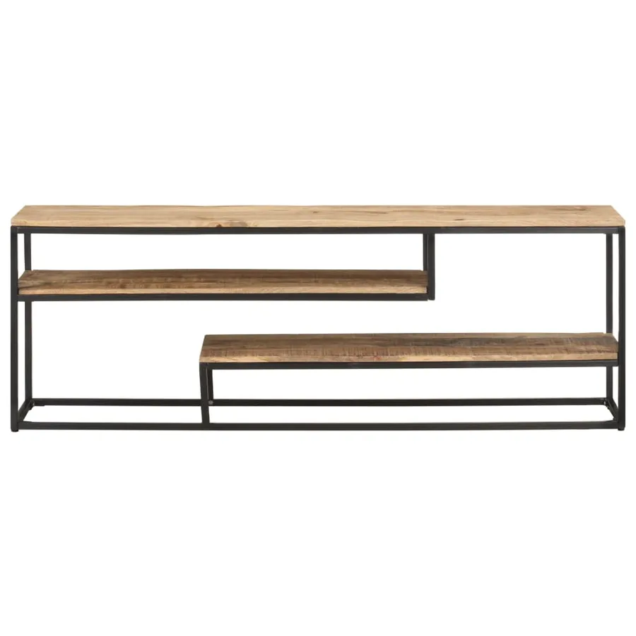 Meuble TV 130x30x45 cm Bois de manguier brut - 2
