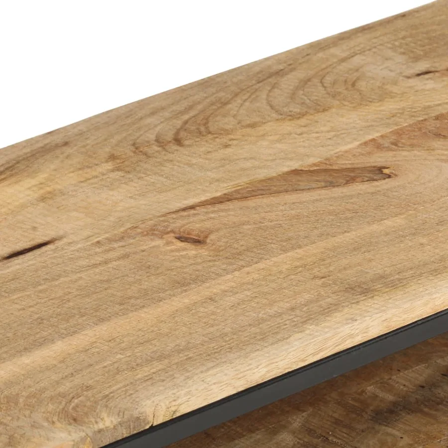 Meuble TV 130x30x45 cm Bois de manguier brut - 6