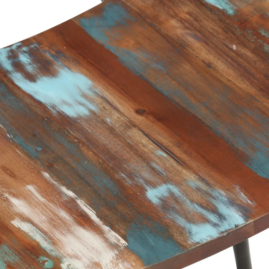 Chaises à manger lot de 6 bois de récupération solide - 7