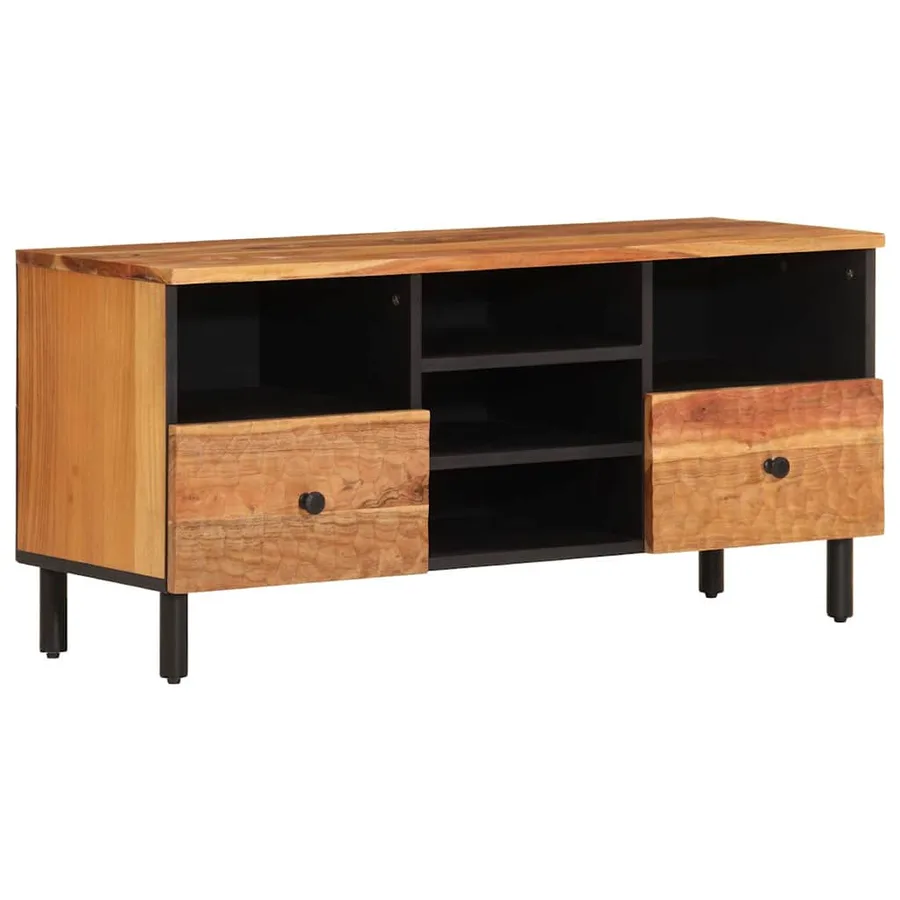 Meuble TV 100x33x46 cm bois d'acacia solide - 2