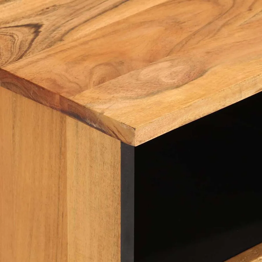 Meuble TV 100x33x46 cm bois d'acacia solide - 8