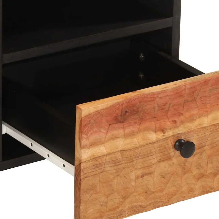 Meuble TV 100x33x46 cm bois d'acacia solide - 9
