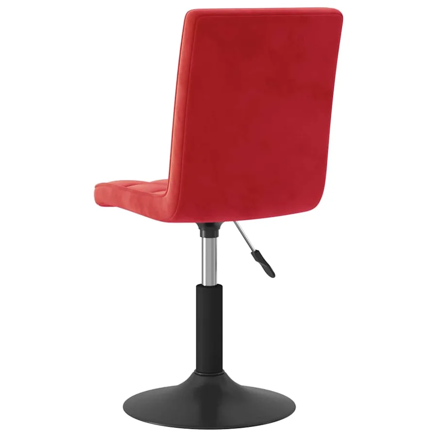 Chaises à manger pivotantes lot de 4 rouge bordeaux velours - 6