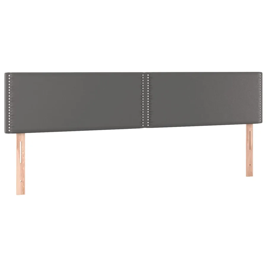 Sommier à lattes de lit avec matelas et LED Gris 180x200 cm - 7
