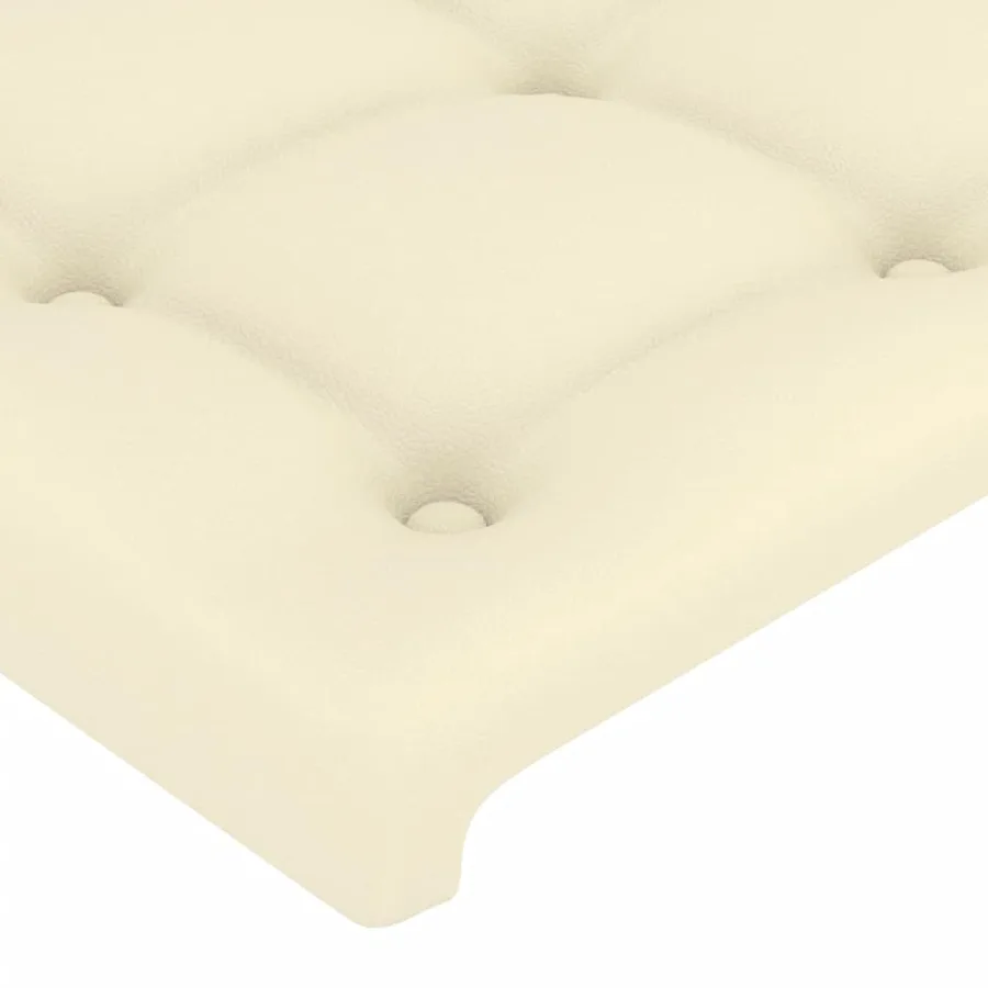 Cadre de lit sans matelas crème 90x200 cm similicuir - 10