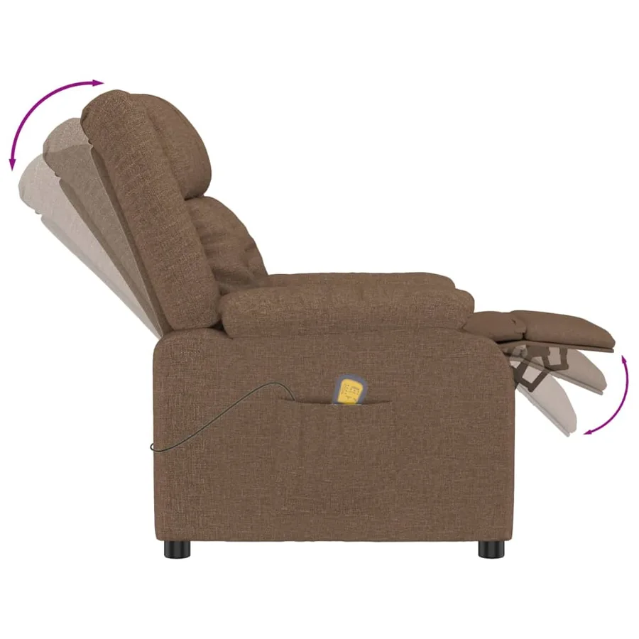 Fauteuil de massage Marron Tissu - 5