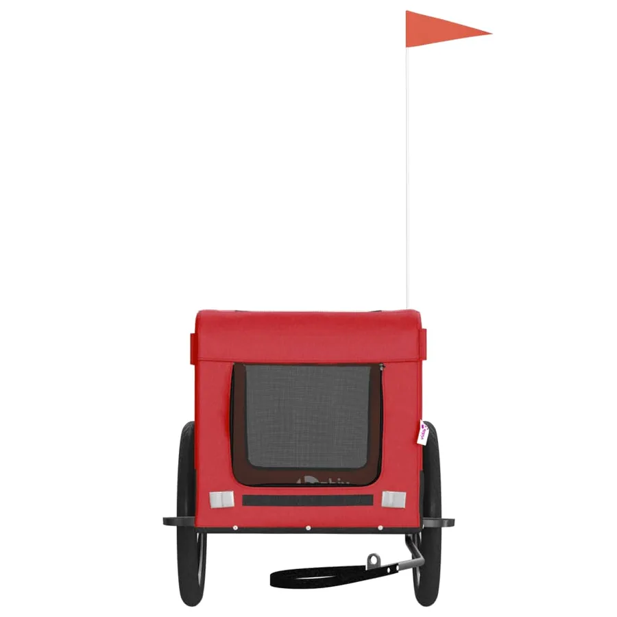 Remorque de vélo pour animaux de compagnie rouge et noir - 5