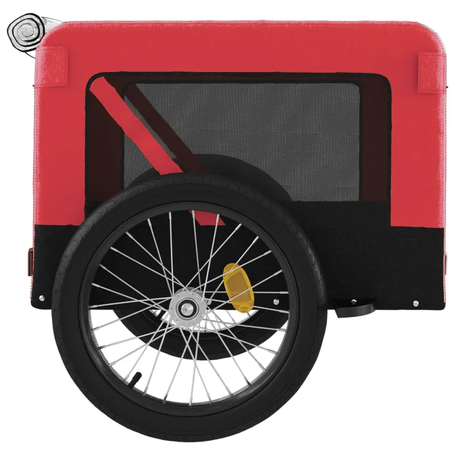 Remorque de vélo pour animaux de compagnie rouge et noir - 8