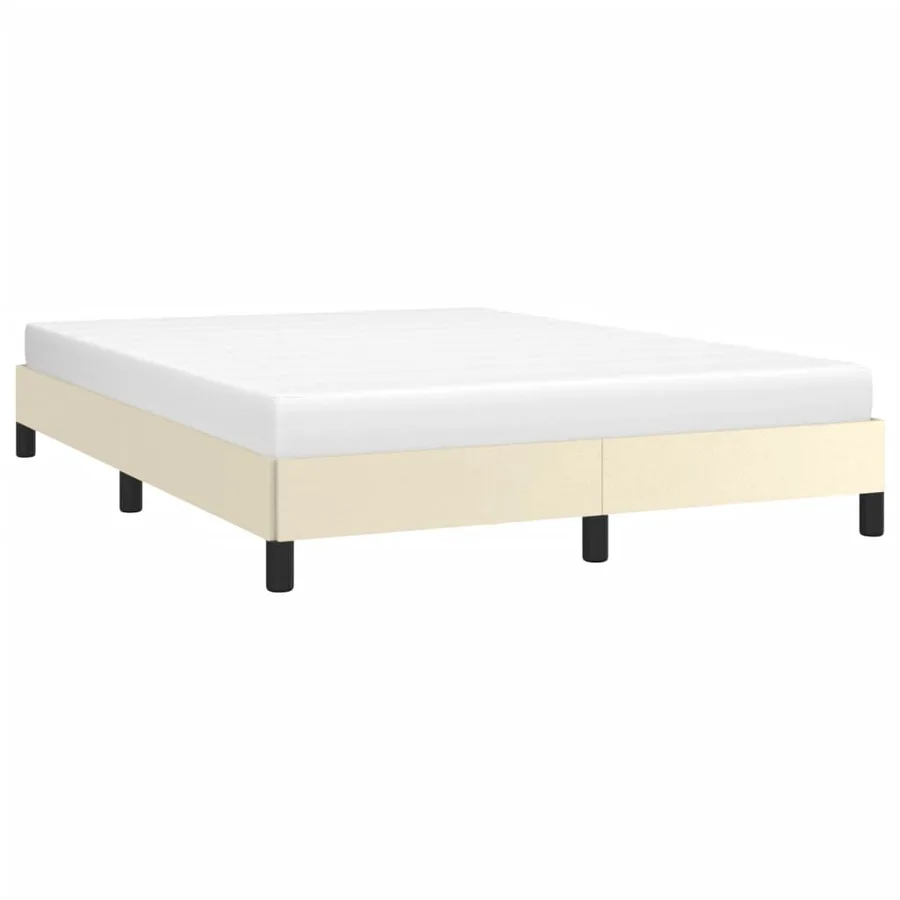 Cadre de lit sans matelas crème 140x190 cm similicuir - 3
