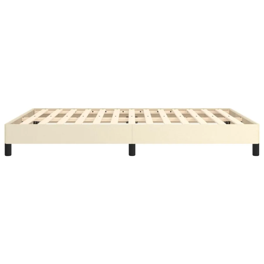 Cadre de lit sans matelas crème 140x190 cm similicuir - 6