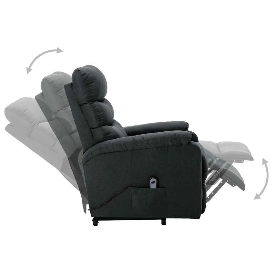 Fauteuil Gris foncé Tissu - 4