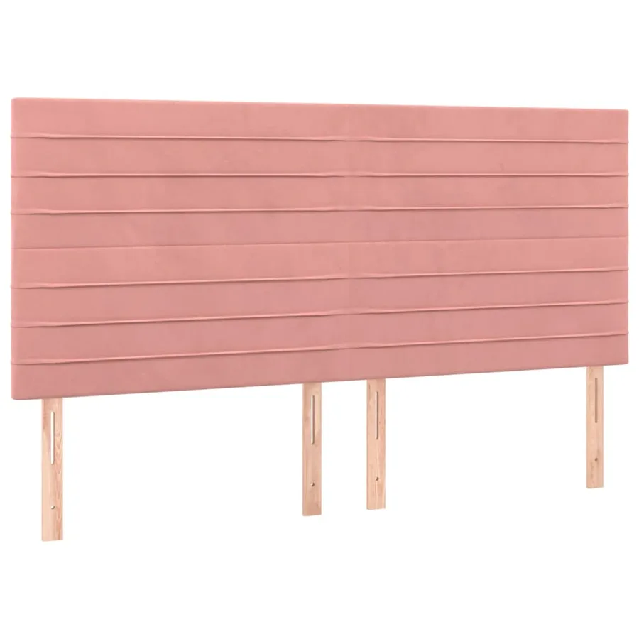 Cadre de lit sans matelas rose velours - 8