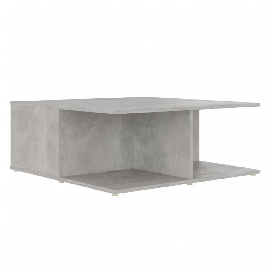 Table basse gris béton 80x80x31 cm bois d'ingénierie - 6