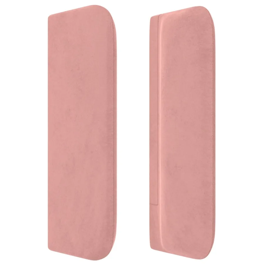 Tête de lit avec oreilles Rose 183x16x78/88 cm Velours - 4