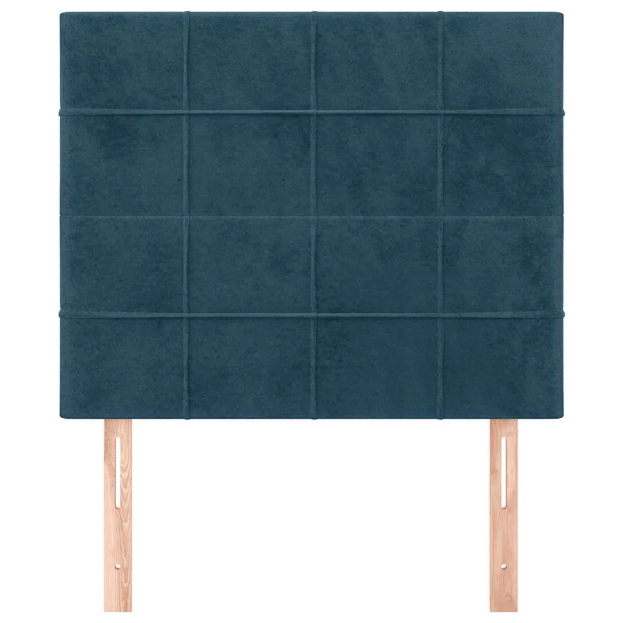Tête de lit Bleu foncé 80x5x118/128 cm Velours - 3