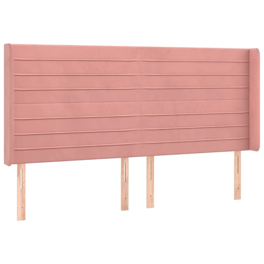 Sommier à lattes de lit matelas et LED Rose 160x200 cm Velours - 7