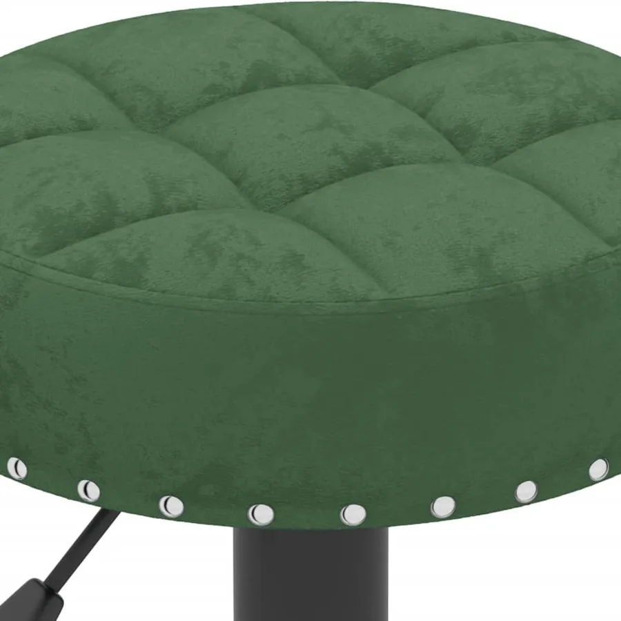 Tabourets de bar lot de 2 vert foncé velours - 7
