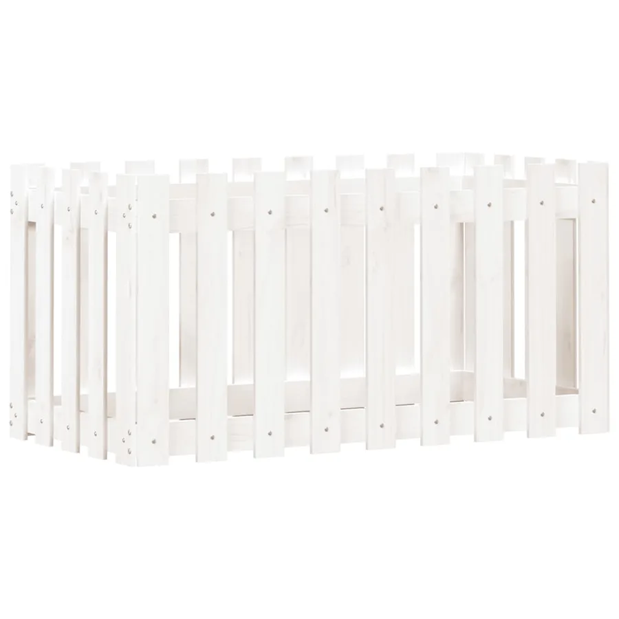 Lit surélevé de jardin design de clôture 100x50x50cm pin massif - 2