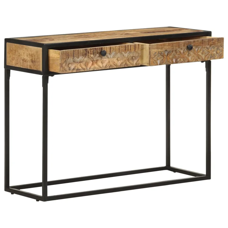 Table console 100x35x75 cm Bois de manguier massif - 2