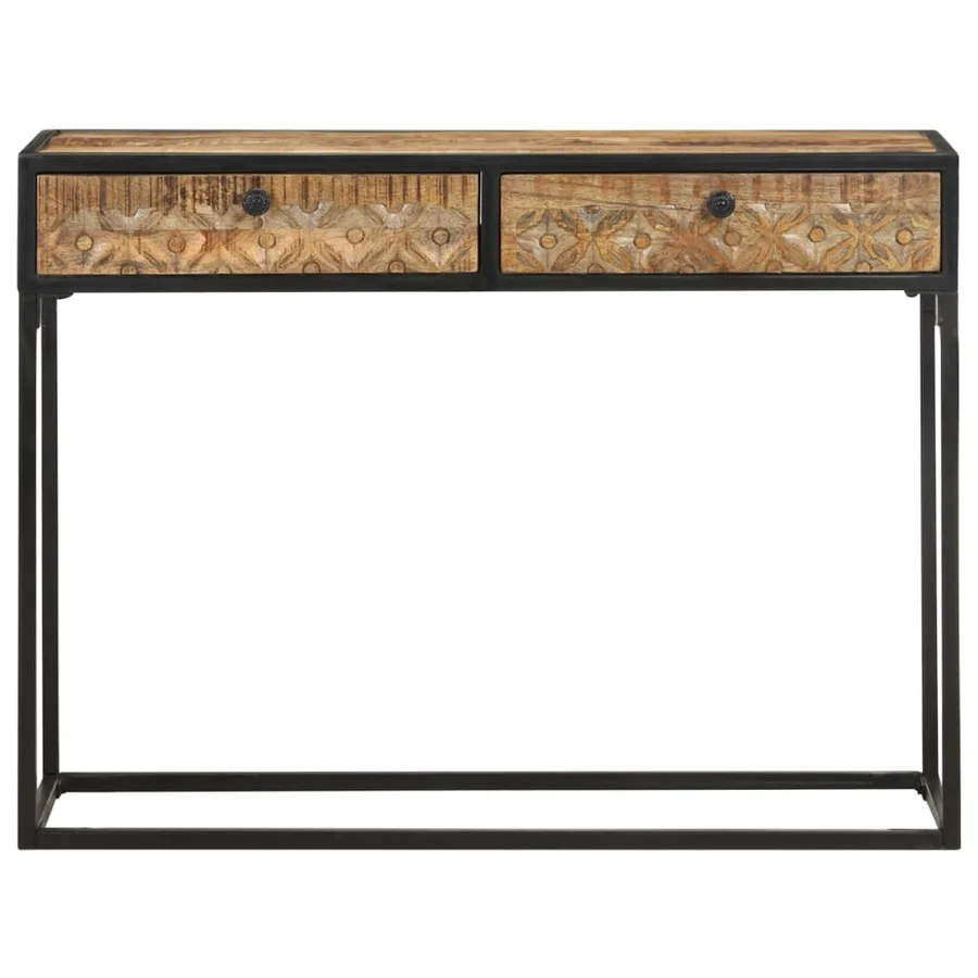 Table console 100x35x75 cm Bois de manguier massif - 3