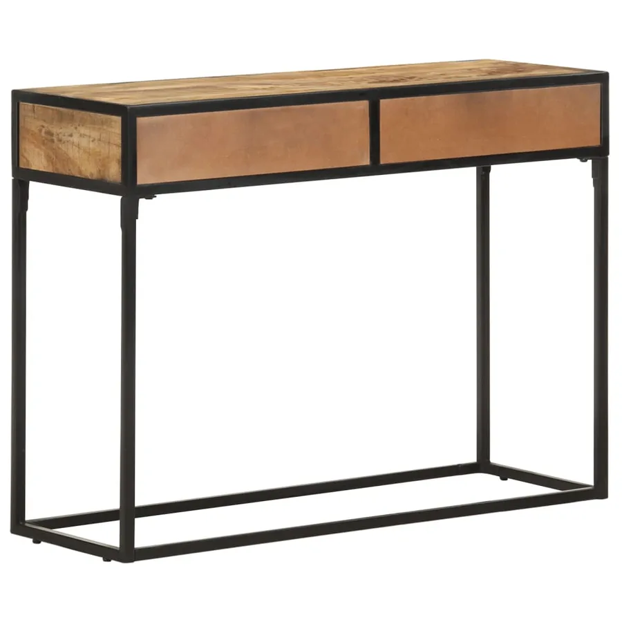 Table console 100x35x75 cm Bois de manguier massif - 5