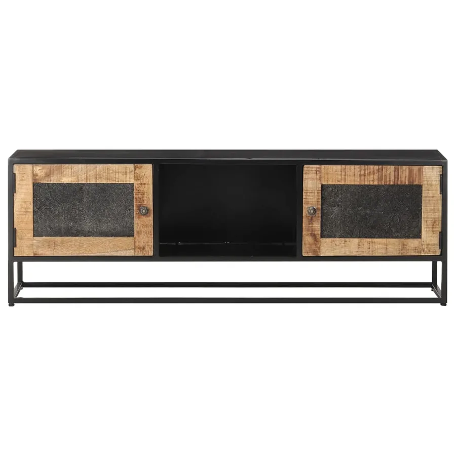 Meuble TV 120x30x40 cm Bois de manguier brut - 2