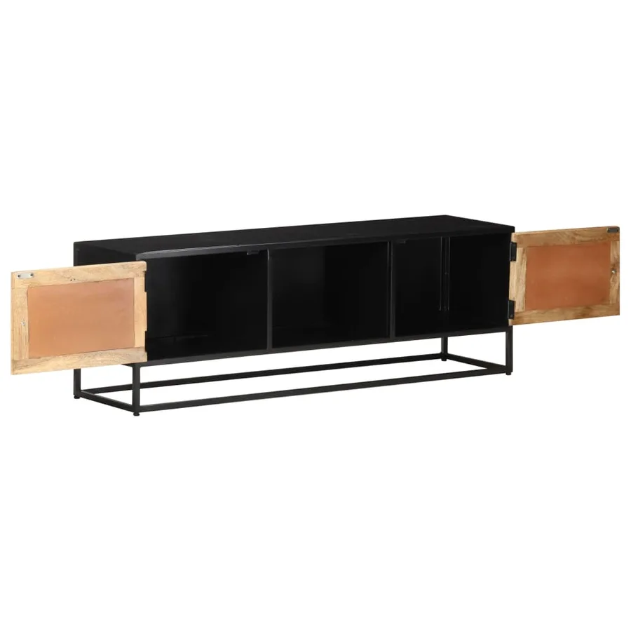 Meuble TV 120x30x40 cm Bois de manguier brut - 3