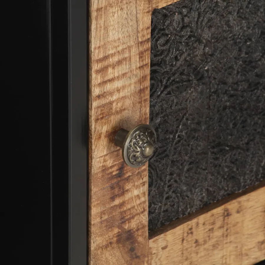 Meuble TV 120x30x40 cm Bois de manguier brut - 5