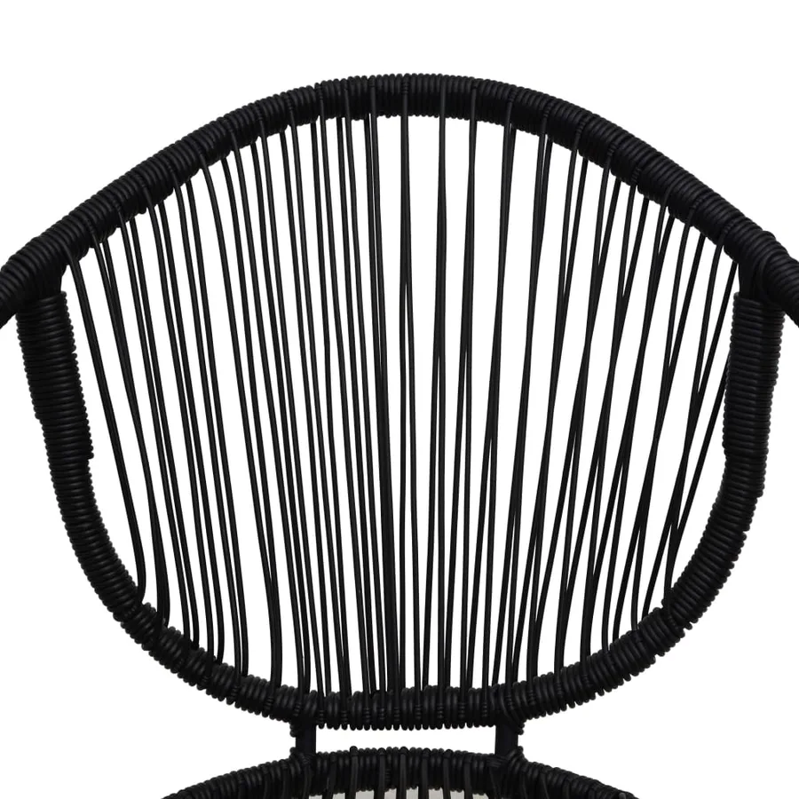 Ensemble à manger d'extérieur 5 pcs Rotin PVC Noir - 7