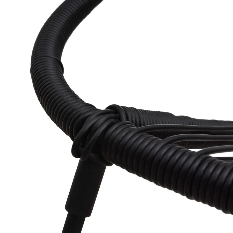 Ensemble à manger d'extérieur 5 pcs Rotin PVC Noir - 8