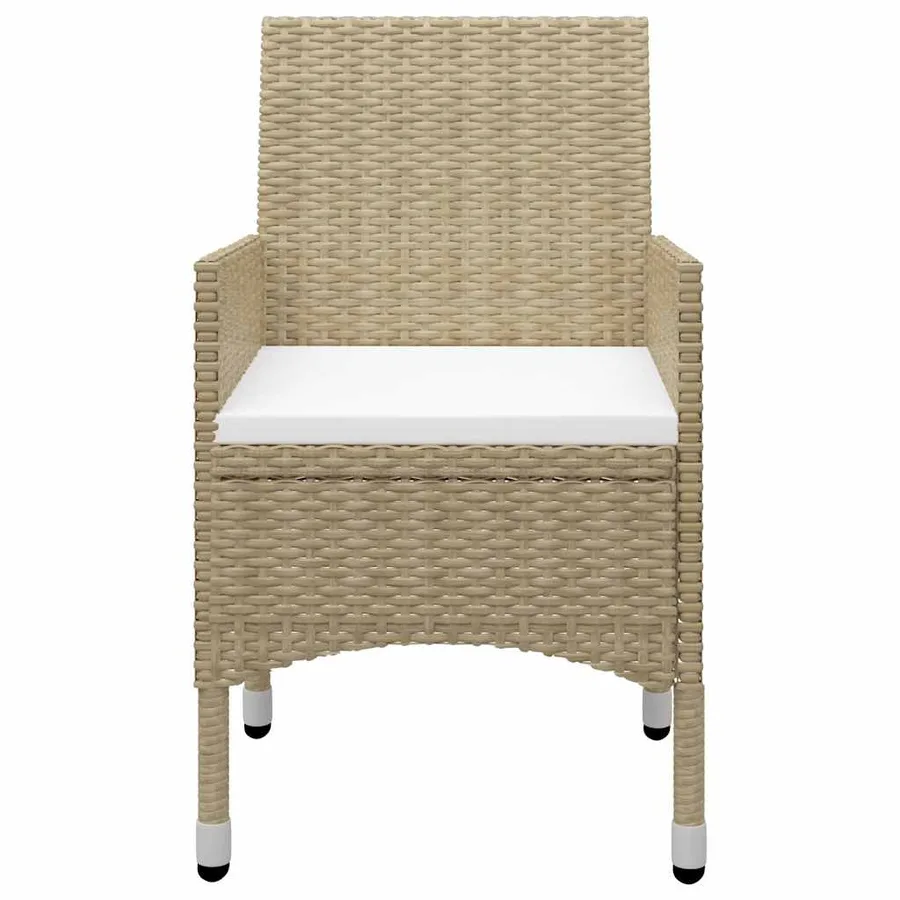 Ensemble à manger de jardin 9 pcs Beige - 9