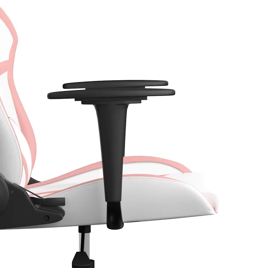 Chaise de jeu de massage Blanc et rose Similicuir - 10
