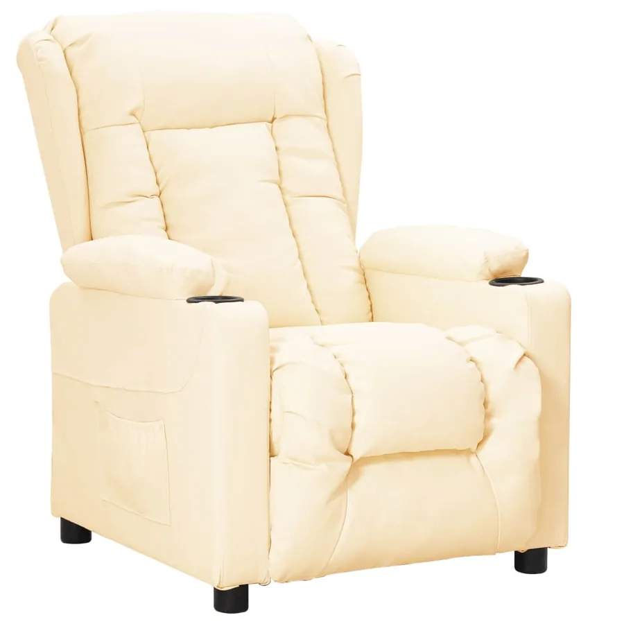 Fauteuil inclinable Crème Similicuir