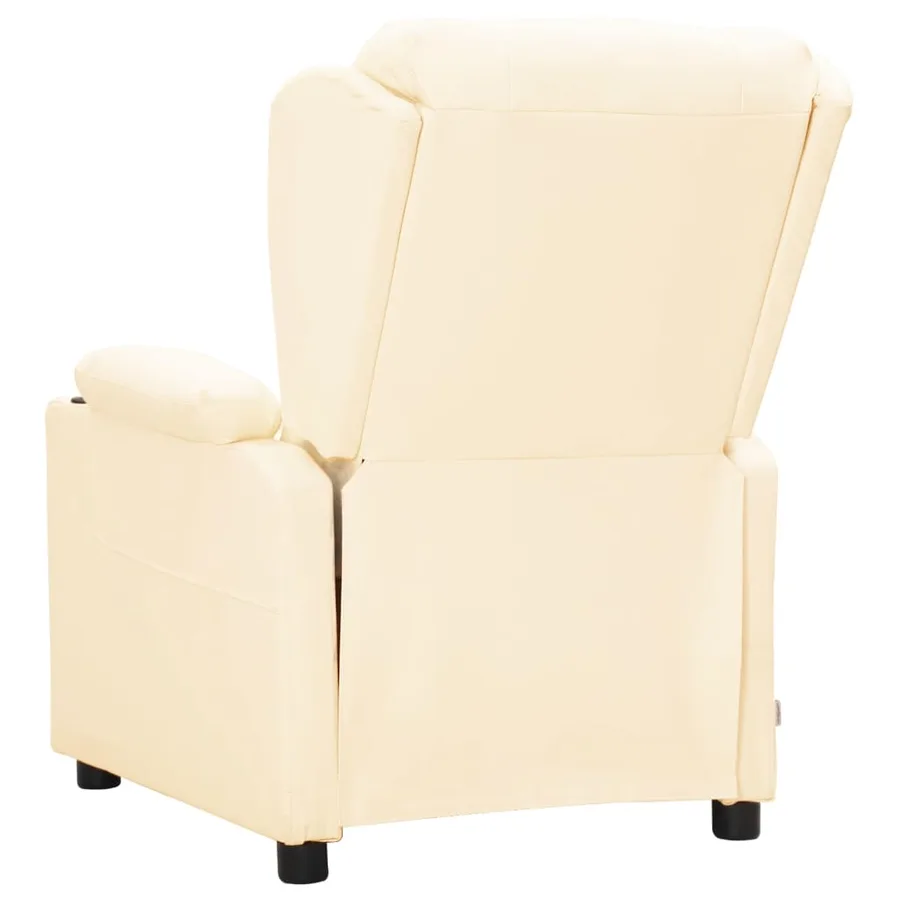 Fauteuil inclinable Crème Similicuir - 4